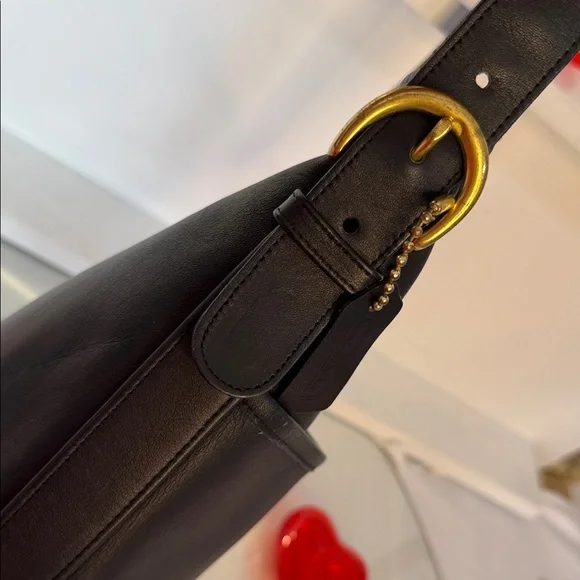 Coach Vintage 4153 Black Leather Messenger Bag❤️❤️❤️🎀 - Picture 2 of 15